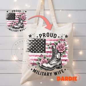Military Wife PNG, Military Png, Proud Patriotic Wife, US American Flag, Tshirt Sublimation Digital Design PNG File Instant Download