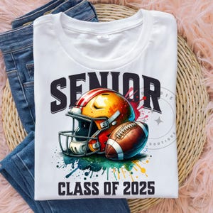 Fútbol Senior 2025 PNG Jugador de fútbol senior Png Deporte Png Clase de 2025 Graduación Diseño de sublimación de camiseta Clipart