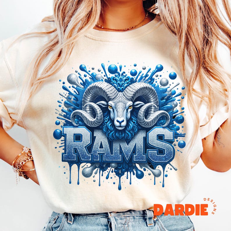 Rams PNG Mascot Png Blue Silver Glitter Png Game Day Png Sport Png ...