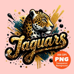 Jaguars PNG Jaguar Png Knight Png Bling Glitter Jaguar School Spirit Png Sublimation Design Trending Clipart Digital Download