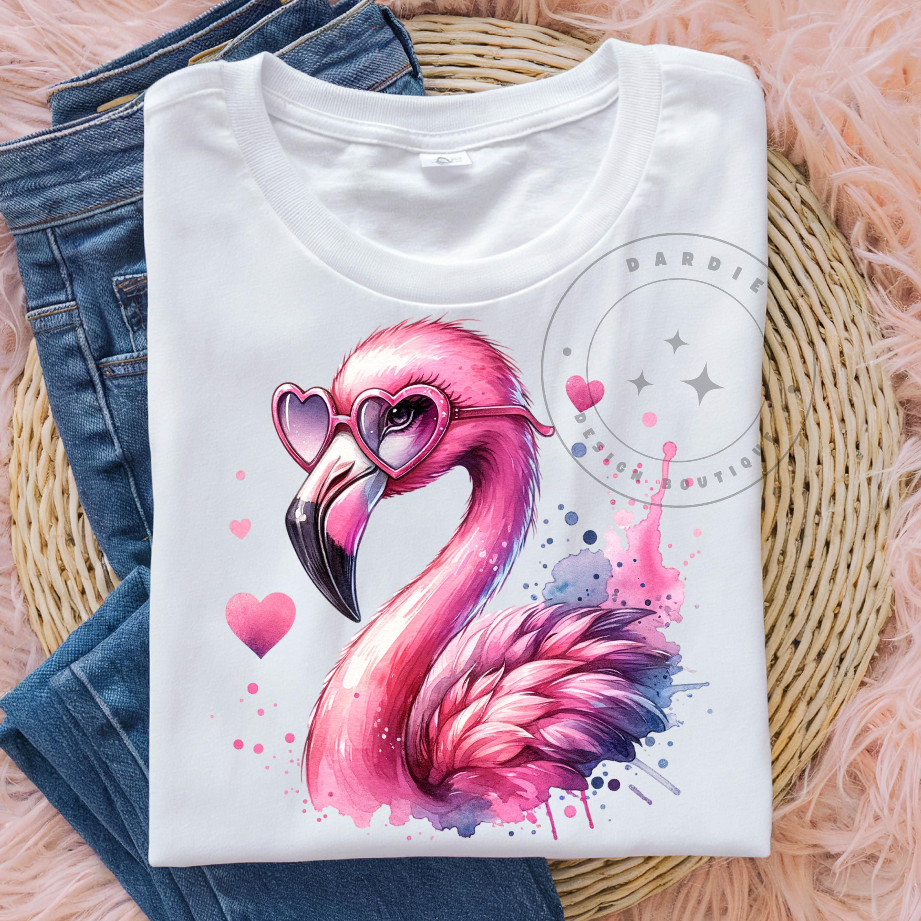Pink Flamingo PNG Tropical Hawaiian Zoo Florida Vacation Shirt Png