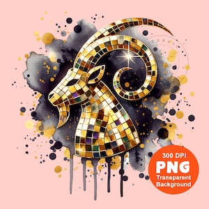 Capricorn PNG Scorpion Zodiac Png Horoscope Png Astrology Celestial December January Birthday Idea Sublimation Design Digital Download