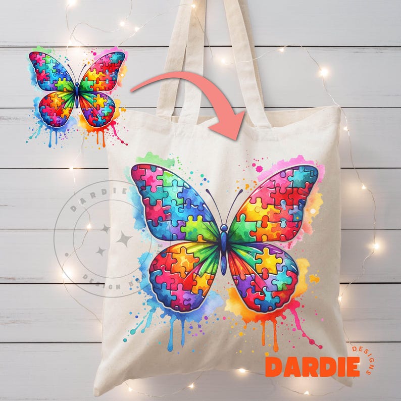 Puzzle Piece Butterfly Png, Autism Awareness Png, Autism Mom Png ...