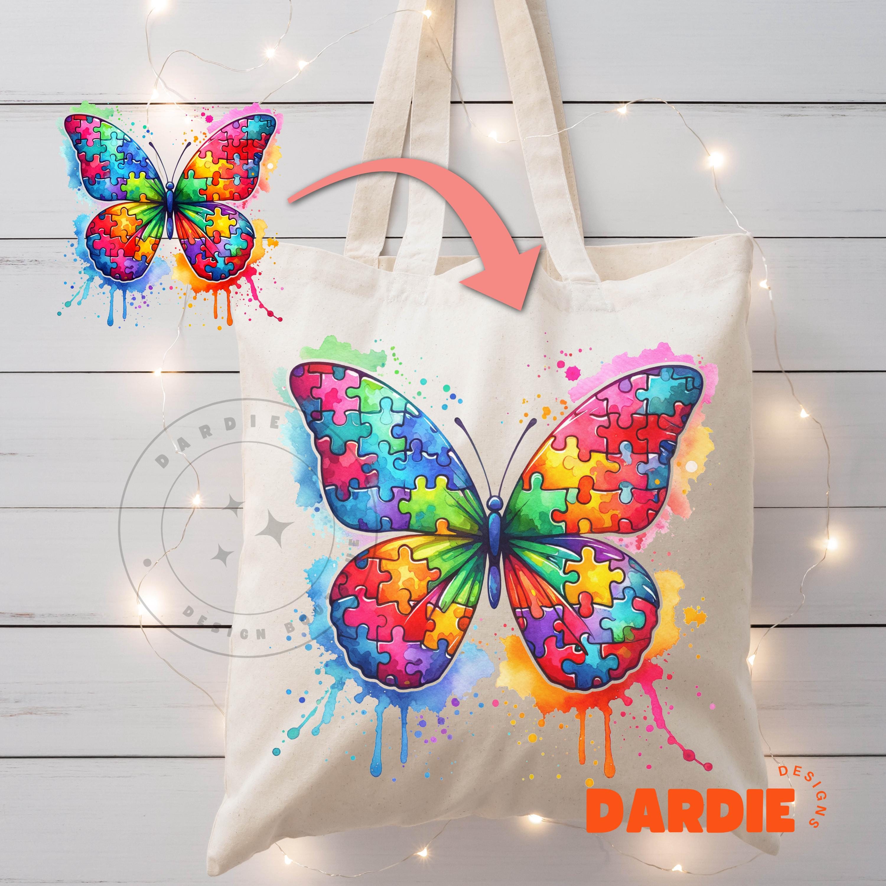 Puzzle Piece Butterfly Png, Autism Awareness Png, Autism Mom Png ...