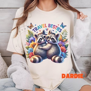 Travel Besties Raccoon PNG Girls Trip PNG Travel Png Travel Shirt Vacation Shirt Sublimation Design Trending Clipart Digital Download