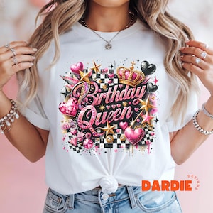 Birthday Queen PNG, Birthday Girl Tshirt Png, Birthday Shirt Sublimation Design Clipart Digital Download