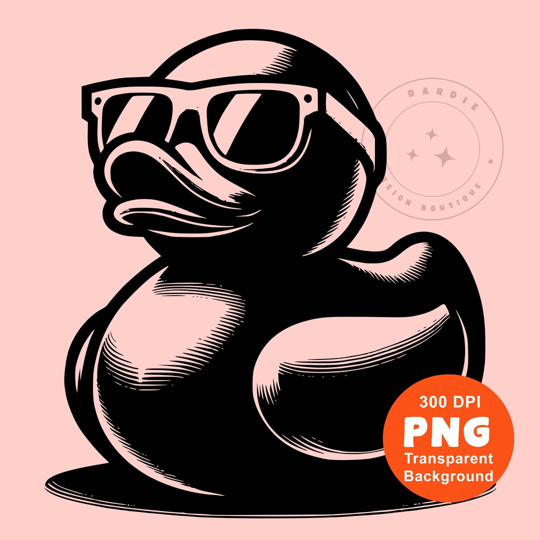 Rubber Ducky SVG & PNG Sunglasses Duck Clipart Sublimation Design Cut ...