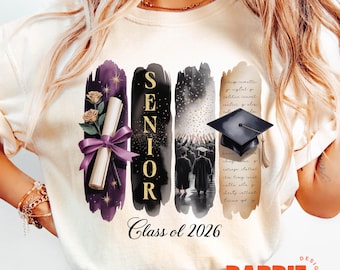 Senior 2026 PNG Girly Floral Coquette Graduation Cap and Diploma Sublimation Design Girls High School Graduation Png Clipart