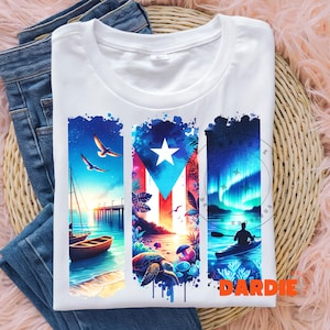 Puerto Rico Flag PNG Watercolor Brushstrokes Boricua Culture Patriotic Puerto Rica Vacation Travel Sublimation Design Trending Clipart