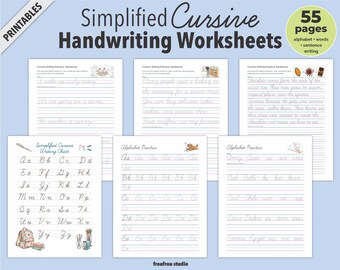 Cursive Writing Worksheets – 55 Printable Practice Pages - Cursive Alphabet Tracing PDF Download