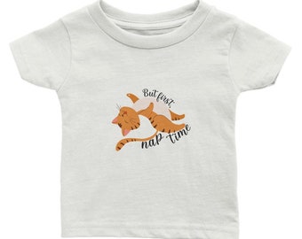 But first nap time Cute Tee for Babies and Toddlers - Classic Baby Crewneck T-shirt