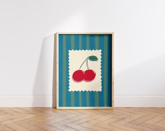 Kirschbaum Poster | Helles Essen Wandkunst