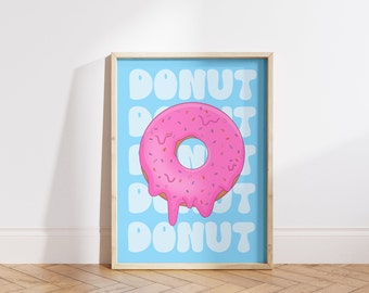 Donut Druck | Lustige Küche Wandkunst