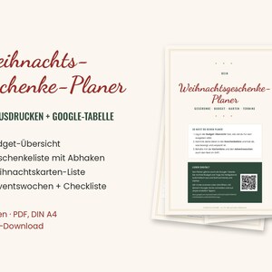 Planejador de Presentes de Natal no Google Sheets | Lista de Presentes com Orçamento e Contagem Regressiva | PDF para Imprimir | Organizador de Natal imagem 4