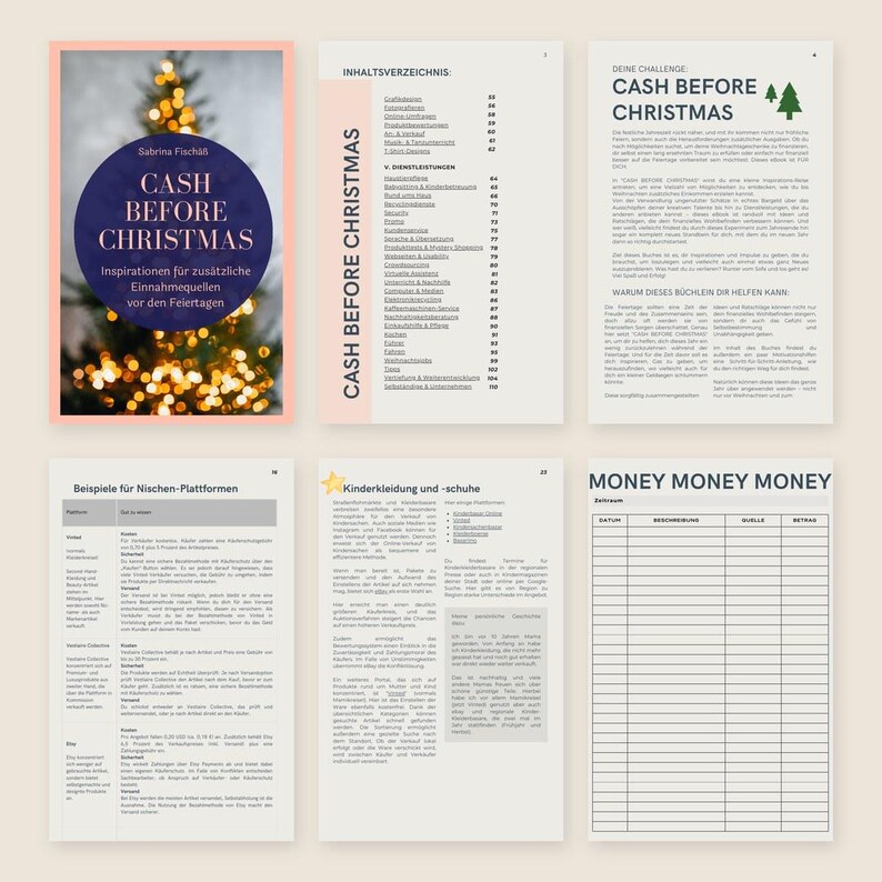 Cash Before Christmas eBook | Over 50 Ideas for Extra Money Before Christmas | Side Income, Decluttering, Selling | PDF German image 2