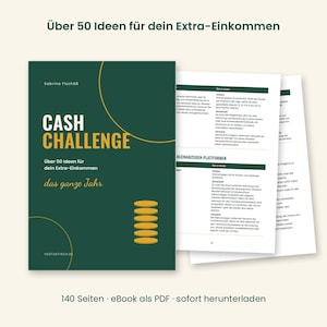 eBook Desafio do Dinheiro | Mais de 50 Ideias para Renda Extra | Ganhe Dinheiro Paralelo, Desapegue, Venda | PDF Alemão imagem 1