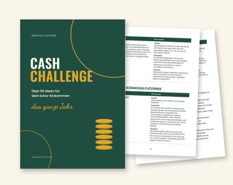 Cash Challenge eBook | Over 50 Ideas for Extra Income | Make Money on the Side, Declutter, Sell | PDF German