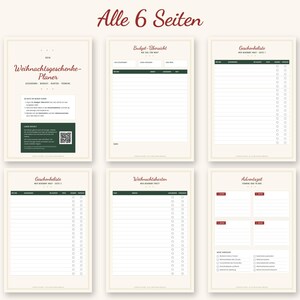 Planejador de Presentes de Natal no Google Sheets | Lista de Presentes com Orçamento e Contagem Regressiva | PDF para Imprimir | Organizador de Natal imagem 3
