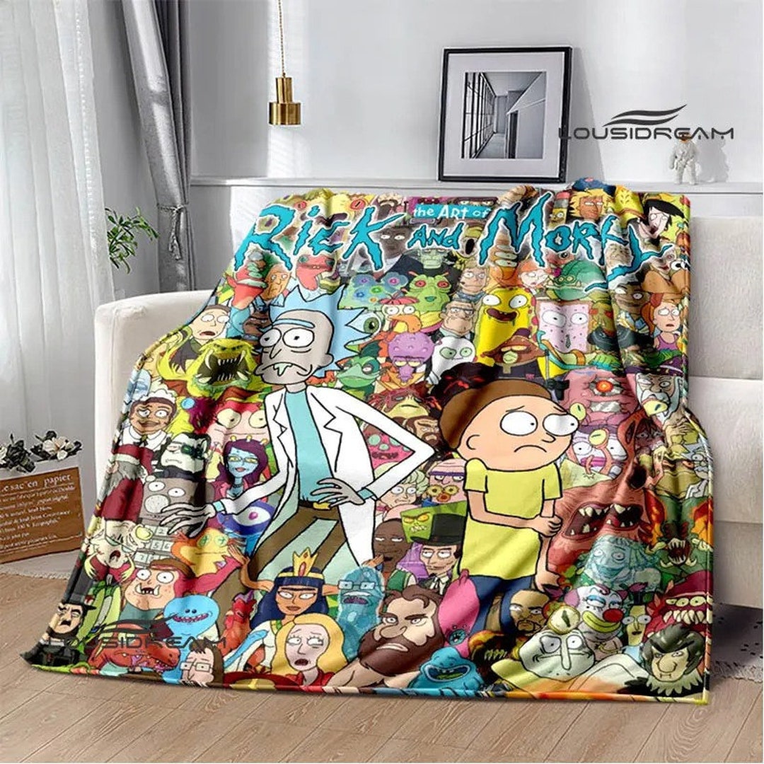 Rick and Morty Blanket Rick and Morty Sofa Cover Anime Etsy