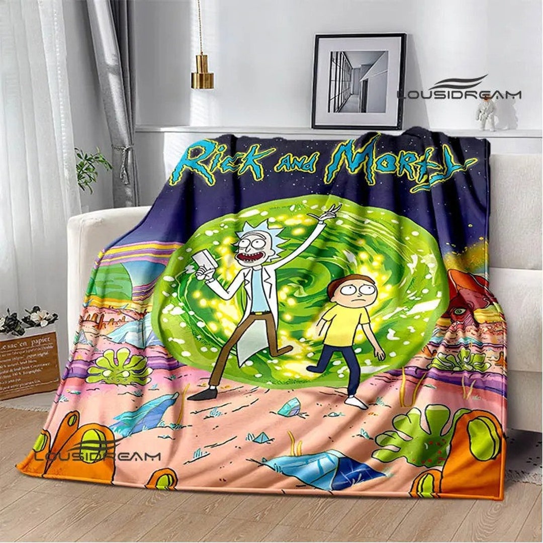Rick and Morty Blanket Rick and Morty Sofa Cover Anime Etsy