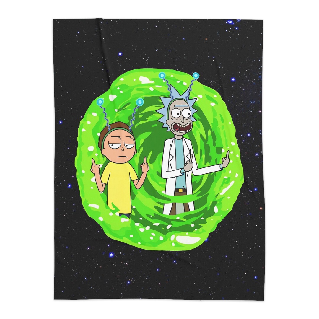 Rick and Morty Blanket, Rick and Morty Sofa Cover, Anime Blanket