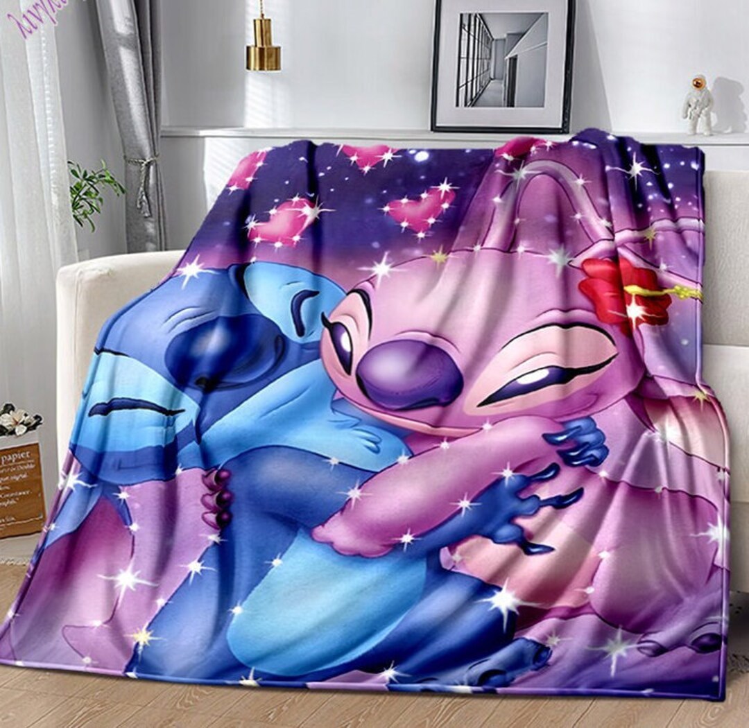 Lilo and Stitch Blanket, Disney Lilo and Stitch Sofa Cover, Napping