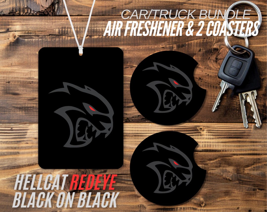 Custom Air Freshener and Coasters Bundle for Car Truck Photo Team Hobby ...