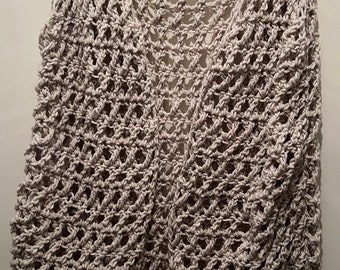 Sleeveless crochet cardigan. size small-medium