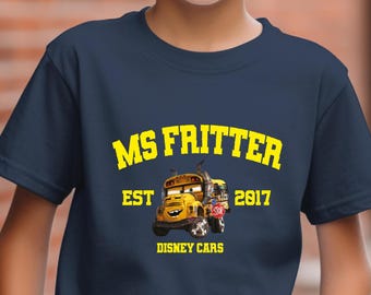 Disney Cars Ms Fritter Shirt, US Cotton, Family Trip Tee, Birthday Gift Shirt for Fans
