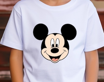 Disney Mickey Shirt, Disneyland Family Trip, Black Head, Birthday Gift Tee for Fans.