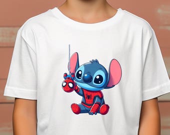 Disney Spider Stitch T-Shirt, Avengers Birthday Gift Tee for Fans