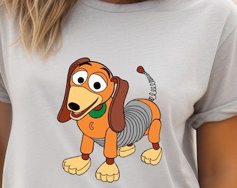 Disney Toy Story Slinky Dog Shirt, US Cotton Crewneck, Kids Movie, Disneyland Family Trip, Birthday Gift Tee for Fans