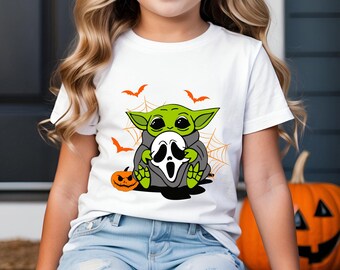 Grogu Ghostface Halloween T-Shirt, Spooky Season Shirt
