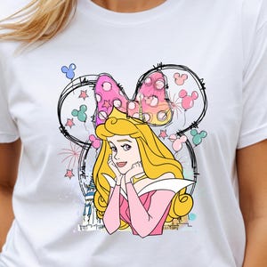 Disney Minnie Ears Aurora Shirt, Disney Aurora Shirt, Princess Aurora Shirt, Aurora Minnie Ears Tee, Disney Princess Aurora Tee, Aurora Tee