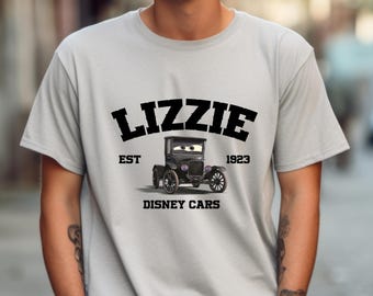 Disney Cars Lizzie Shirt, US Cotton, Family Trip, Racing Cars Birthday Gift Tee for Fans