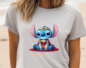 Disney Wonder Stitch T-shirt, Avengers Stitch US Cotton Tee