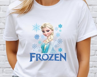 Disneyland Elsa T-shirt, Frozen Princess Tee, US Cotton, Disney Family Trip, Holidays, Birthday Gift Tee for Fans
