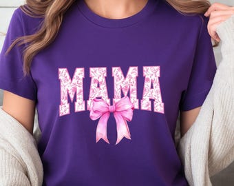 Floral Mama Tee, Coquette Mom Shirt, Mother’s Day Gift
