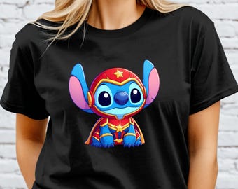 Disney Avengers Stitch T-Shirt, US Cotton Unisex Tee, Birthday Gift for Fans