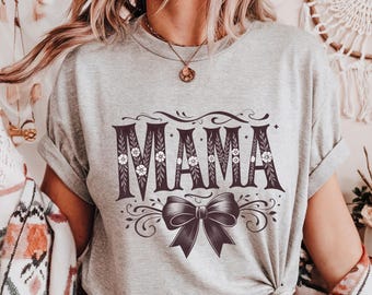 Floral Mama Tee, Coquette Mom Shirt, Mother’s Day Gift