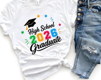 Proud High School 2026 Graduate Family Shirts, Mom Dad Brother Sister Tee