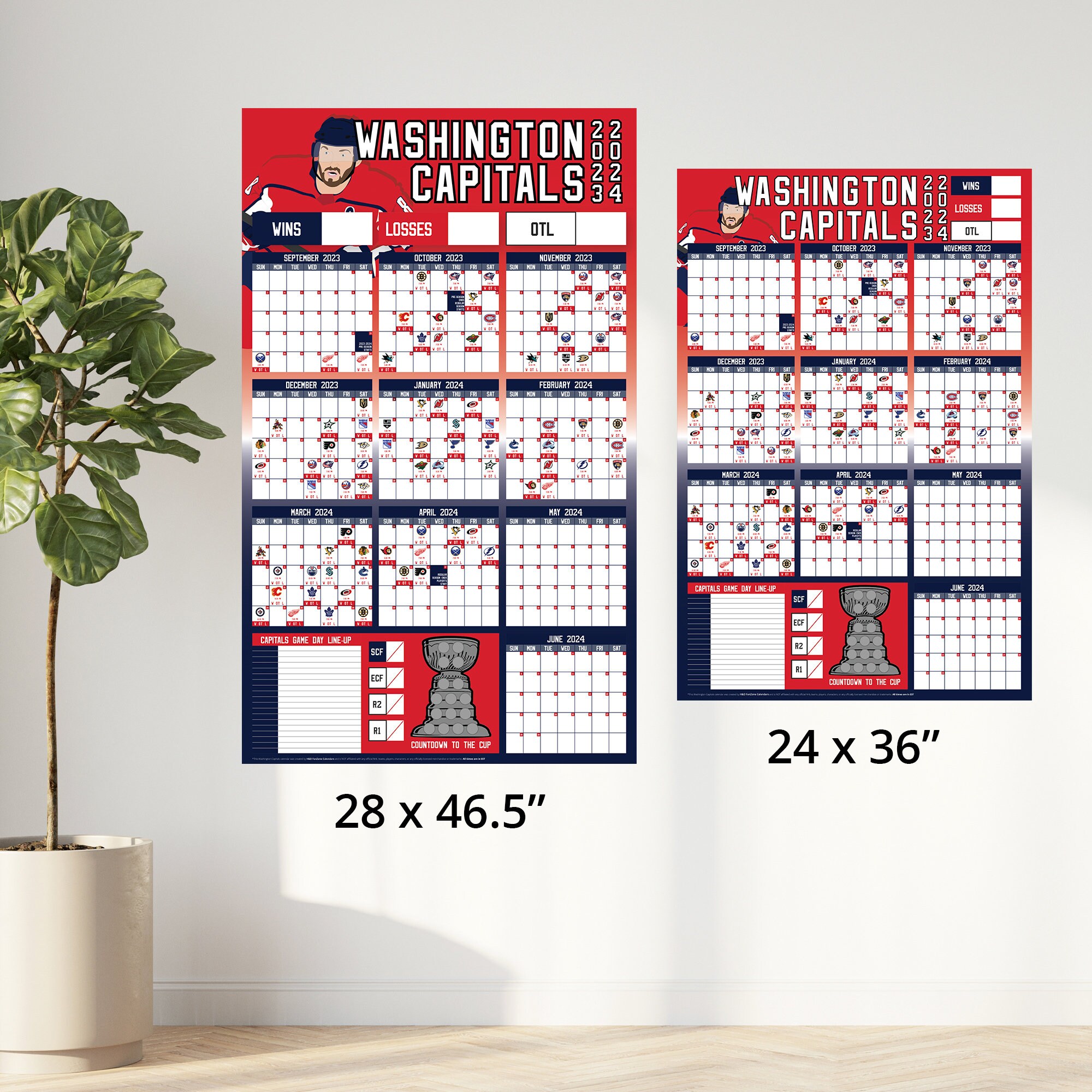 Washington Capitals 2022 Wall Calendar