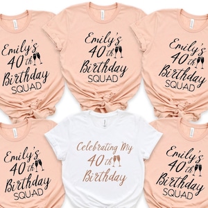 Celebrating My 40th Birthday Shirt, 40 and Fabulous, Birthday Group Shirts, 40th Birthday Gift, Birthday Squad Shirt, Birthday Crew Shirt