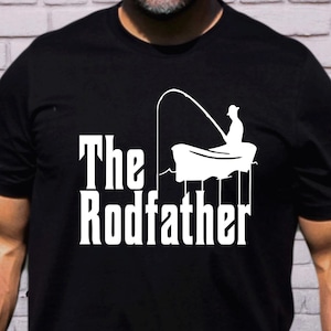 Fishing Parody Shirt, The Rodfather Shirt, Fishing Dad Shirt, Funny Fisherman Tee, Fathers Day Gift, Fishing Lover Shirt,Fishing Hobby Tee image 1