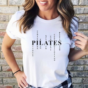 Pilates Shirt, Pilates Principles Shirt, Yoga Shirt, Pilates Lover, Cool Pilates Shirt, Fitness T-shirt, Pilates Gift, Pilates Reformer Tee