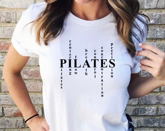 Pilates Shirt, Pilates Principles Shirt, Yoga Shirt, Pilates Lover, Cool Pilates Shirt, Fitness T-shirt, Pilates Gift, Pilates Reformer Tee