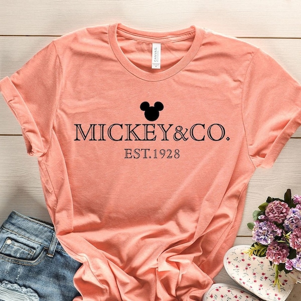 Mickey Co Unisex Shirt, Disney World Shirt, Mickey Co EST 1928 Shirt, Mickey and Friends Shirt, Mickey Silhouette Shirt, Disneyland Shirt