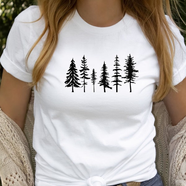 Pine Tree Shirt, Camping Crew Gift, Hiking Buddies Shirt, Adventure T-Shirt, Forest Nature Lover Tee, Gift For Outdoors, Travel Girls Shirt