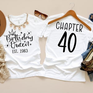 40th Birthday Shirt, Birthday Queen Est 1984 Shirt, Birthday Queen Shirt, Custom Birthday Queen Shirt, Birthday Shirt For Women, 40th Gift