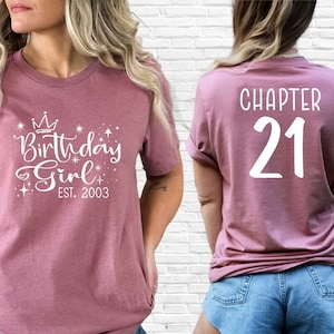 21st Birthday Shirt, 21st Birthday Party, 21st Birthday Gift, 21 Years Old Shirt, Est 2003 Shirt, 2002 Birthday Shirt, Birthday Girl Shirt